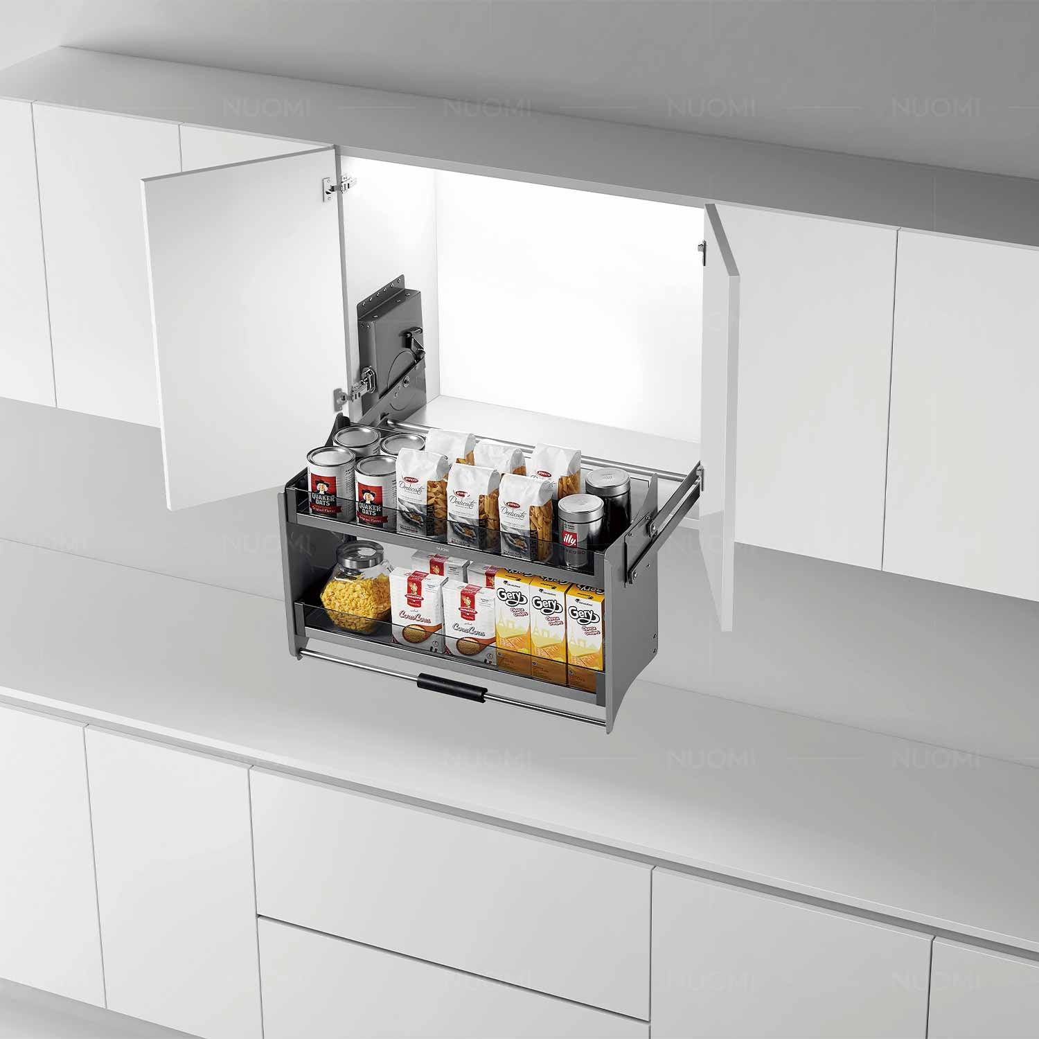 kitchen matt grey tall pantry unit