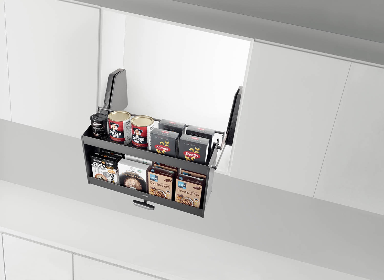 kitchen matt grey tall pantry unit