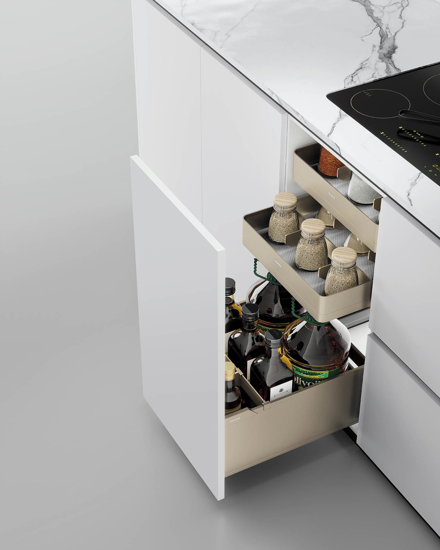 kitchen matt grey tall pantry unit