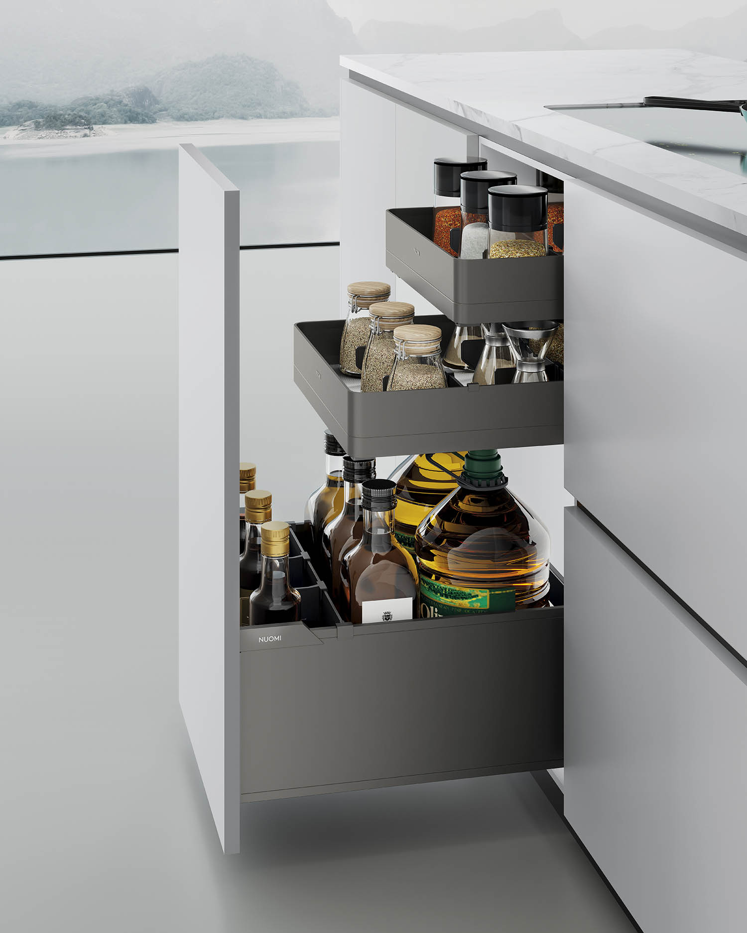 Kitchen Matt Grey Tall Unit